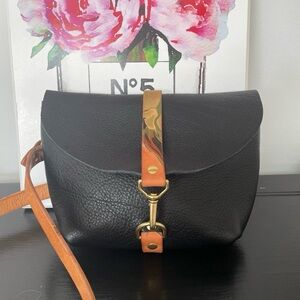 Glad & Young Studio Big Sister Fanny Pack Crossbody Bag in Black Leather